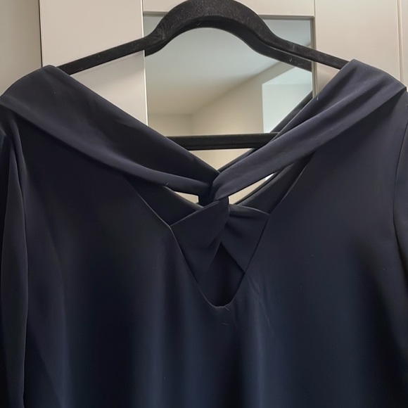 Mango navy shift dress - Picture 2 of 4